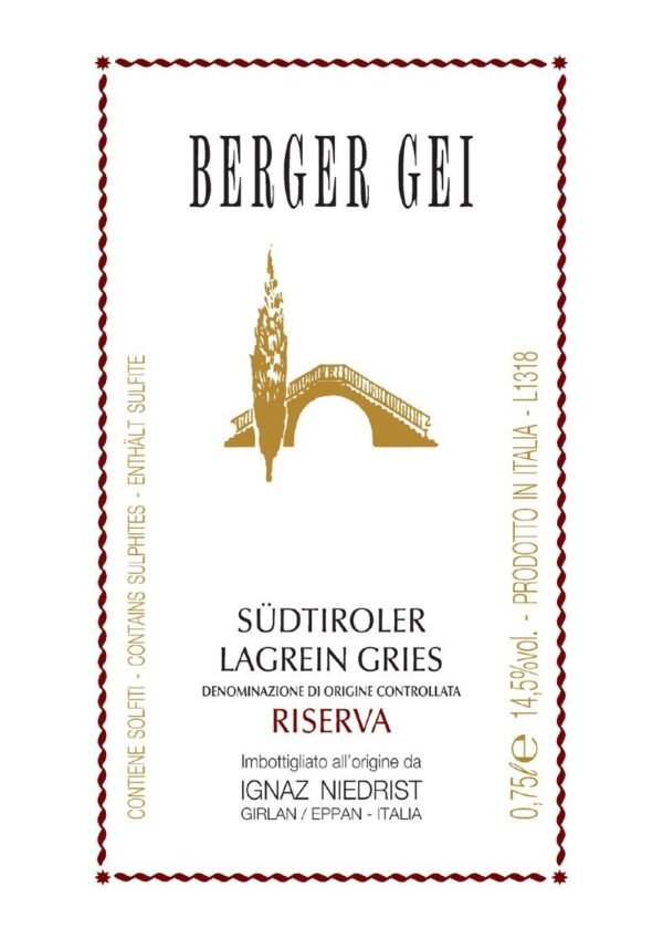 Lagrein Riserva "Berger Gei" 2016
